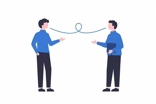 英語で話す人のイラスト